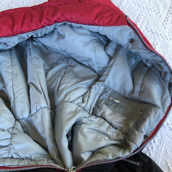 VTG 80s Inside Edge Mens S (Womens L) One Piece Snow Suit Red Black Retro Ski - Picture 9 of 13